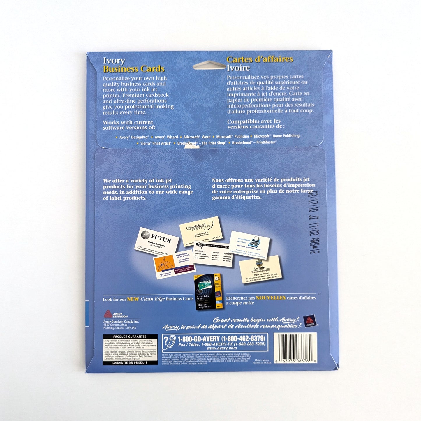Cartes de visite en ivoire