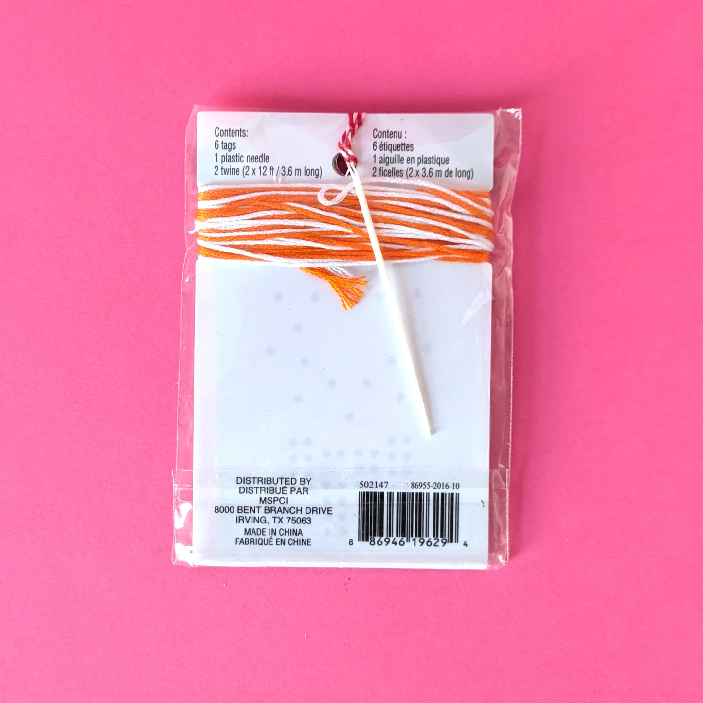 Embroidered tag kit