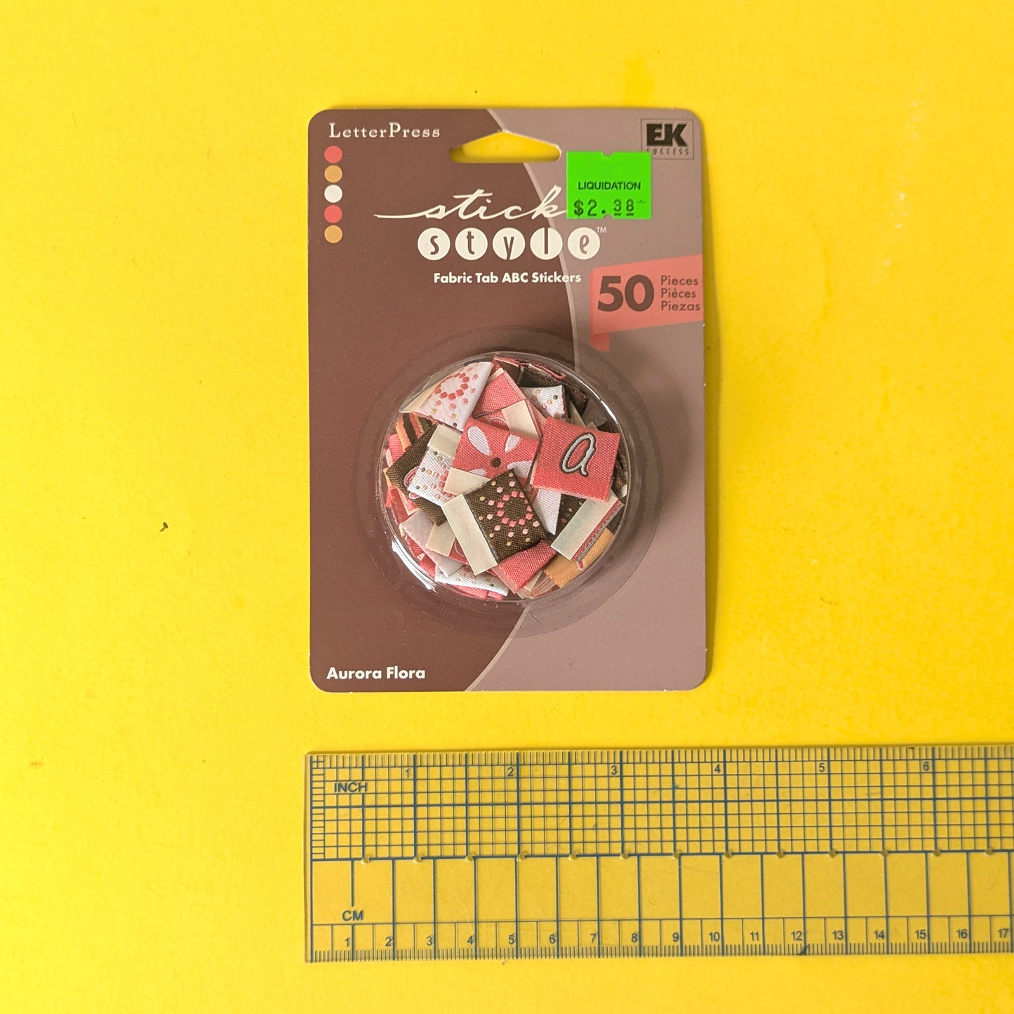 Étiquettes autocollantes ABC en tissu