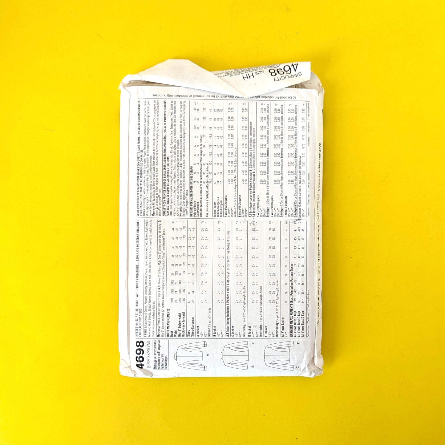 Sewing Pattern - 4698