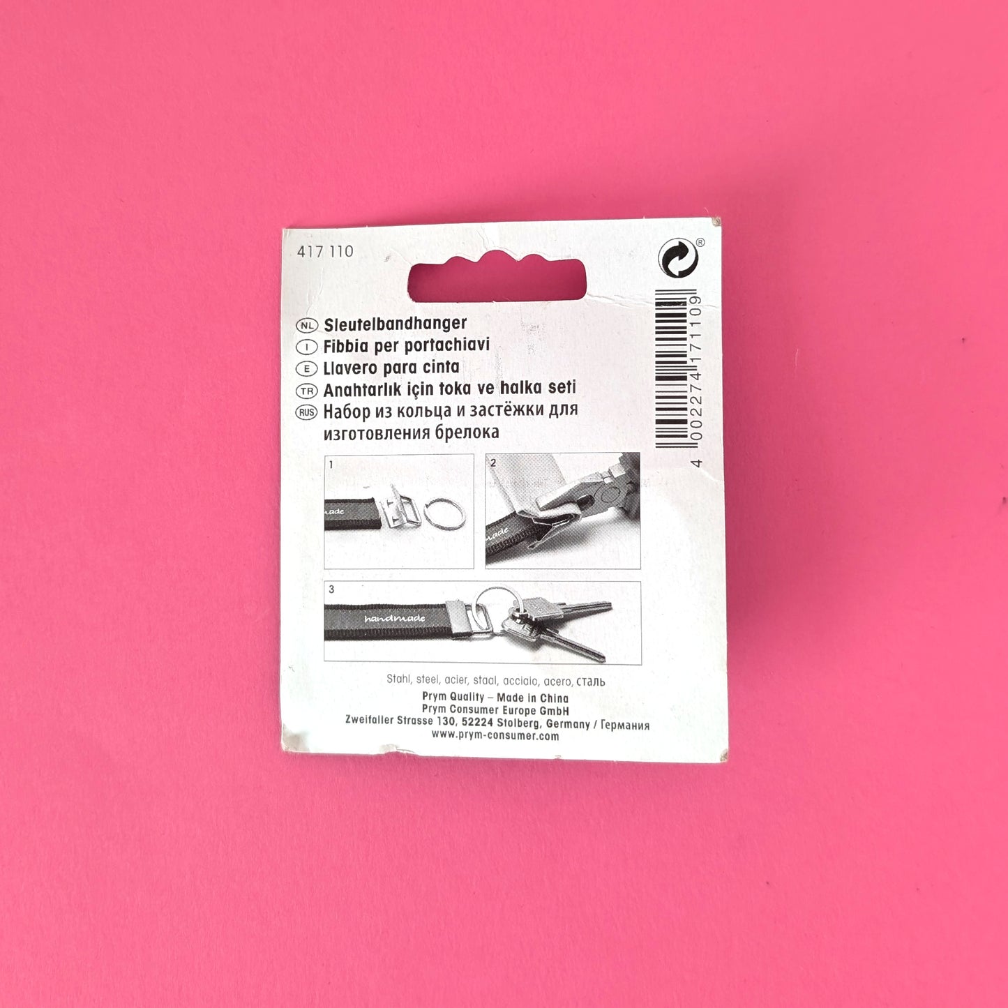 Clasp set for key ribbon