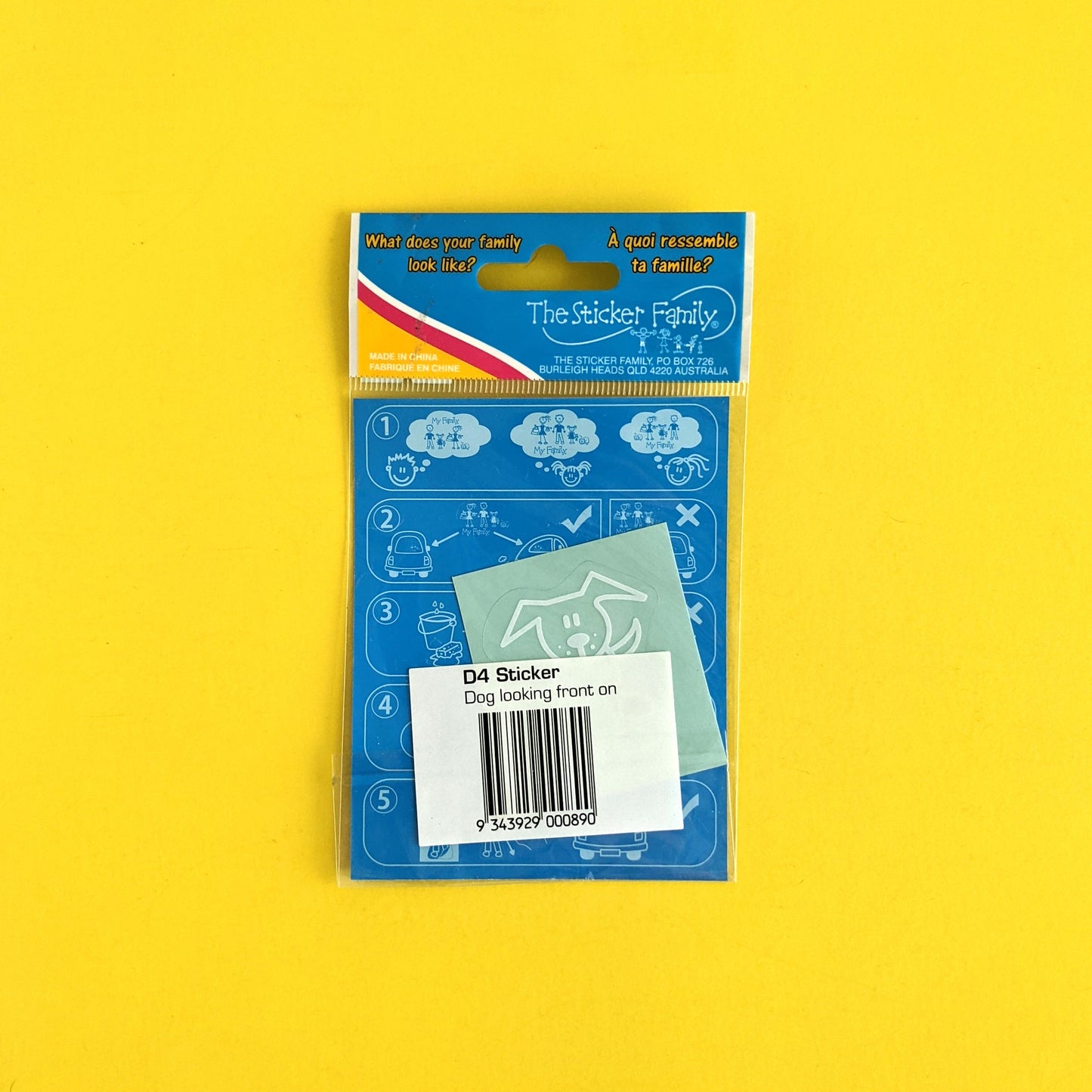 "My Family" car sticker