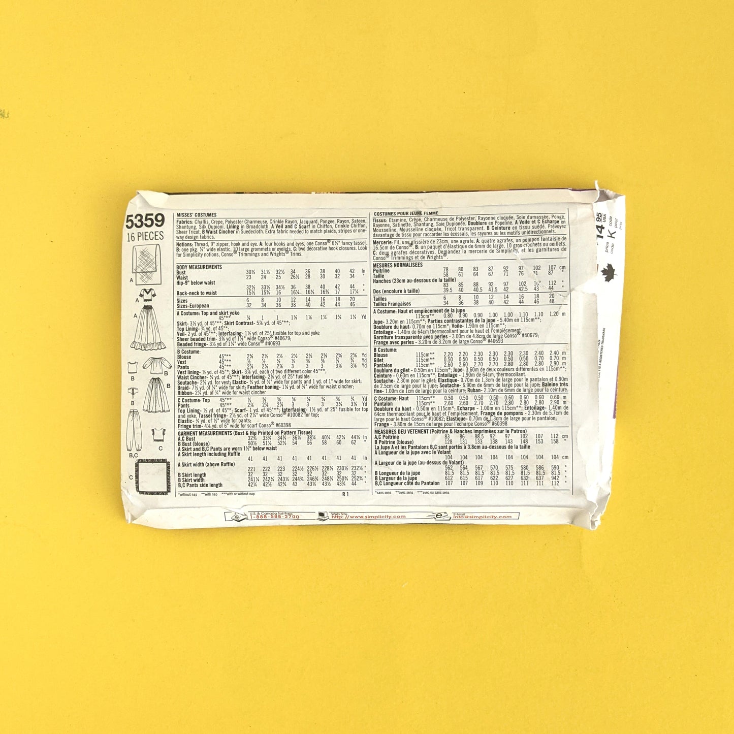 Simplicity pattern / Patron 5359