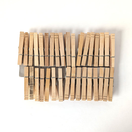 Wood clothespins